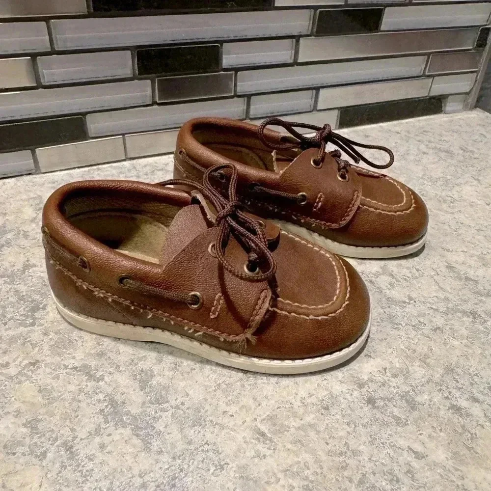 Baby Boy Brown Dress Shoes Size 4